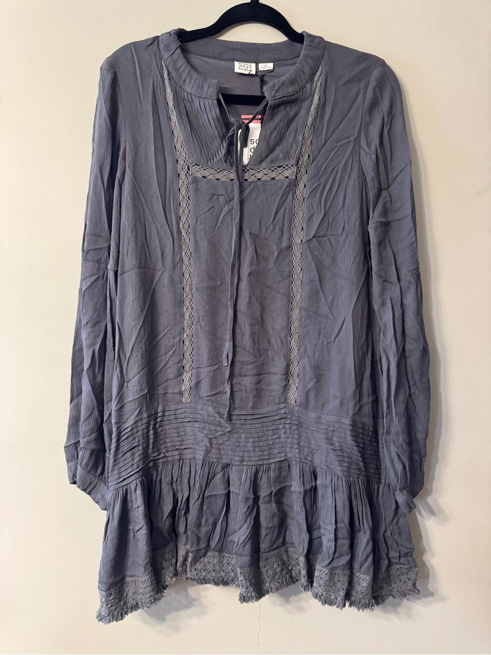 NWT | Some Days Lovin | Eldora grey smock dress | XS